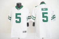 Jets 25/26 Wilson #5 White/Green NFL Jersey