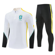 Jordan 26/27 White/Black/Yellow Side Stripes Long Sleeve Training Tracksuit
