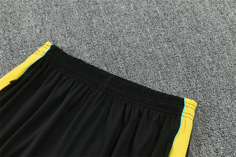 Jordan 26/27 White/Black/Yellow Side Stripes Long Sleeve Training Tracksuit