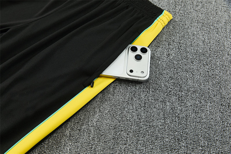Jordan 26/27 White/Black/Yellow Side Stripes Long Sleeve Training Tracksuit