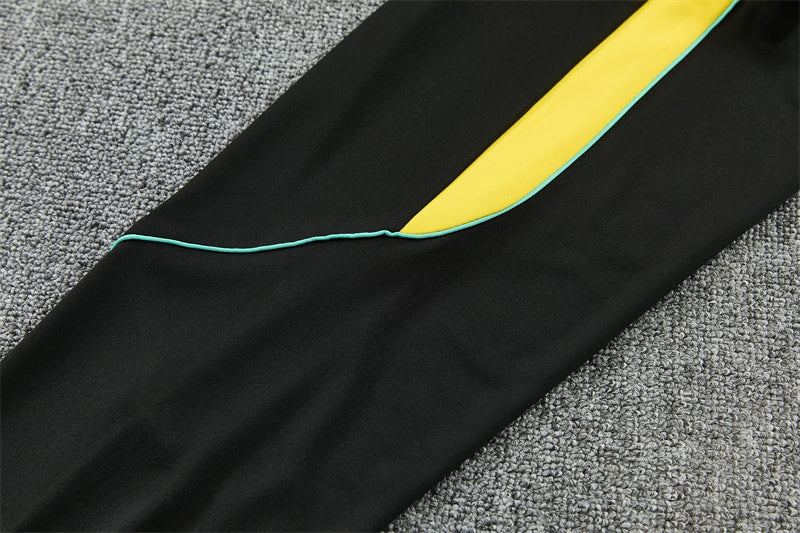 Jordan 26/27 White/Black/Yellow Side Stripes Long Sleeve Training Tracksuit