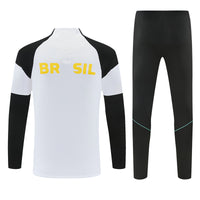 Jordan 26/27 White/Black/Yellow Side Stripes Long Sleeve Training Tracksuit