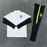 Jordan 26/27 White/Black/Yellow Side Stripes Long Sleeve Training Tracksuit