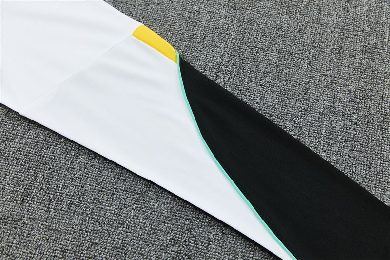 Jordan 26/27 White/Black/Yellow Side Stripes Long Sleeve Training Tracksuit