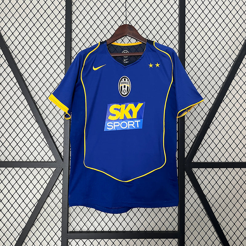 Juventus 2004/05 Vintage Retro Blue Away Jersey