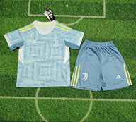 Juventus 25/26 Away Kids Blue Jersey Set