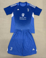 Juventus 25/26 Goalkeeper Kids Blue Jersey Set
