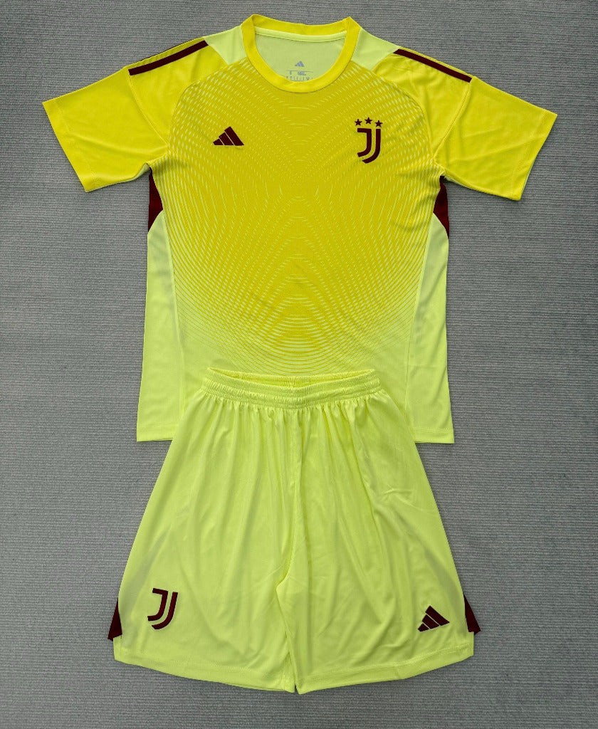 Juventus 25/26 Goalkeeper Kids Yellow Jersey Set