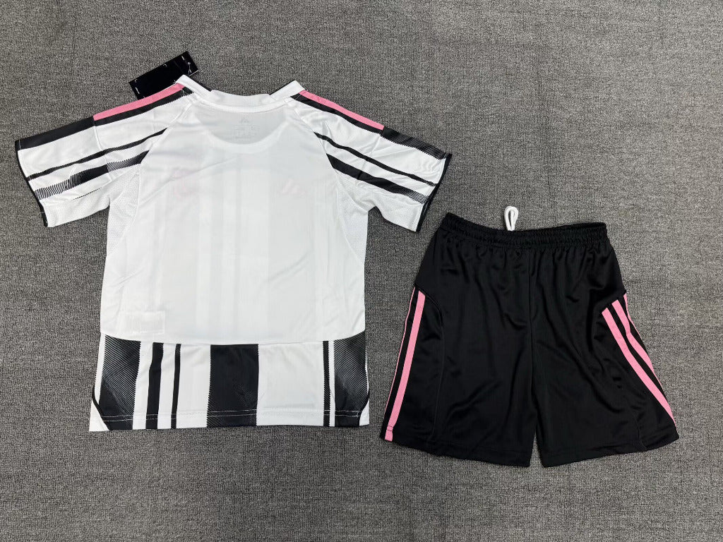 Juventus 25/26 Home Kids Black/White Jersey Set