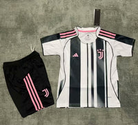 Juventus 25/26 Home Kids Black/White Jersey Set