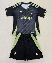 Juventus 25/26 Kids Black/Green Jersey Set