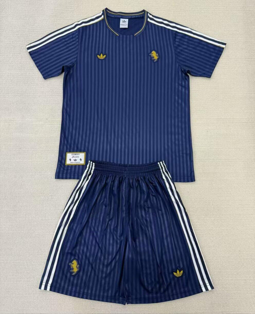 Juventus 25/26 Kids Blue Stripe Jersey Set
