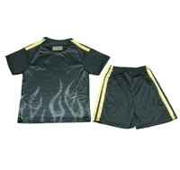 Juventus 26/27 Black/Gold Stripes 3rd Kids Jersey Set