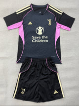 Juventus 26/27 Black/Pink Kids Jersey Set