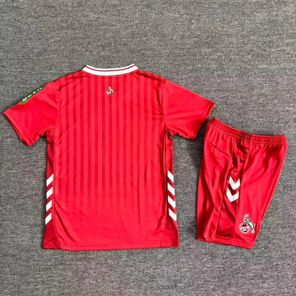Köln 25/26 Red/White Away Kids Jersey Set