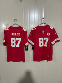 Kansas City Chiefs 25/26 Kelce #87 Red Game Kids Jersey