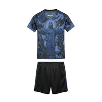 Kids Brazil Christ The Redeemer Dark Blue Concept Jersey - Concept Kits