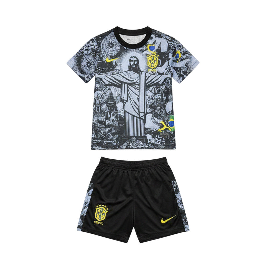 Kids Brazil Christ The Redeemer Grey Concept Jersey - Concept Kits