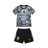 Kids Brazil Christ The Redeemer Grey Concept Jersey - Concept Kits