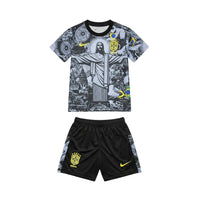 Kids Brazil Christ The Redeemer Grey Concept Jersey - Concept Kits