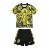 Kids Brazil Christ The Redeemer Yellow Concept Jersey - Concept Kits