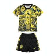 Kids Brazil Christ The Redeemer Yellow Concept Jersey - Concept Kits
