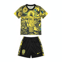 Kids Brazil Christ The Redeemer Yellow Concept Jersey - Concept Kits