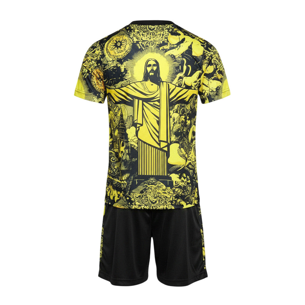 Kids Brazil Christ The Redeemer Yellow Concept Jersey - Concept Kits