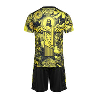 Kids Brazil Christ The Redeemer Yellow Concept Jersey - Concept Kits