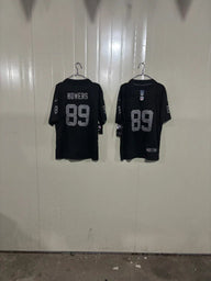 Las Vegas Raiders 25/26 Bowers #89 Black/Gray Game Kids Jersey