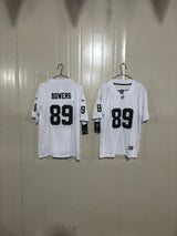 Las Vegas Raiders 25/26 Bowers #89 White/Black Game Kids Jersey