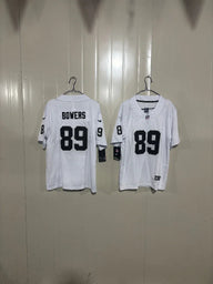 Las Vegas Raiders 25/26 Bowers #89 White/Black Game Kids Jersey
