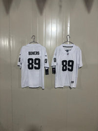 Las Vegas Raiders 25/26 Bowers #89 White/Black Game Kids Jersey