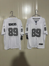 Las Vegas Raiders 25/26 Bowers #89 White/Gray Game Kids Jersey