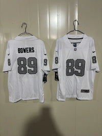 Las Vegas Raiders 25/26 Bowers #89 White/Gray Game Kids Jersey