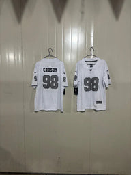 Las Vegas Raiders 25/26 Crosby #98 White/Gray Game Kids Jersey