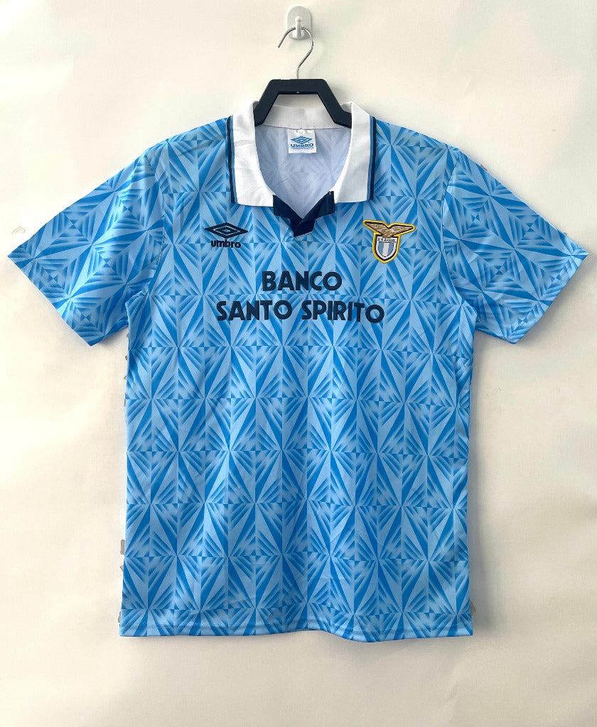 Lazio 1991 Vintage Retro Blue Home Jersey