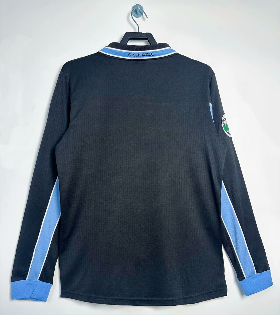 Lazio 1998/99 Vintage Retro Black Away Long Sleeves Jersey