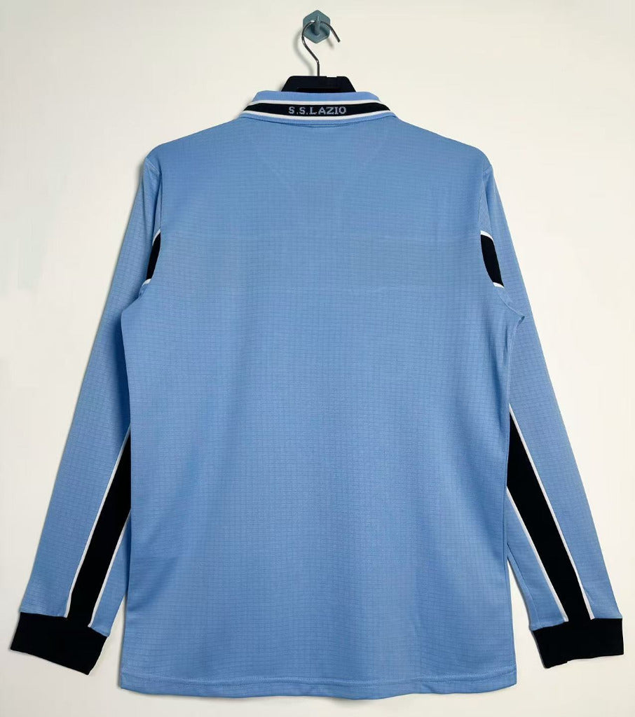 Lazio 1998/99 Vintage Retro Blue Home Long Sleeves Jersey