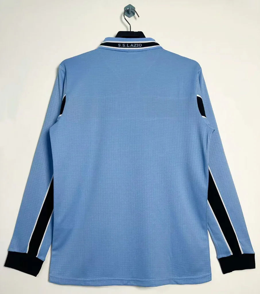 Lazio 1998/99 Vintage Retro Blue Home Long Sleeves Jersey