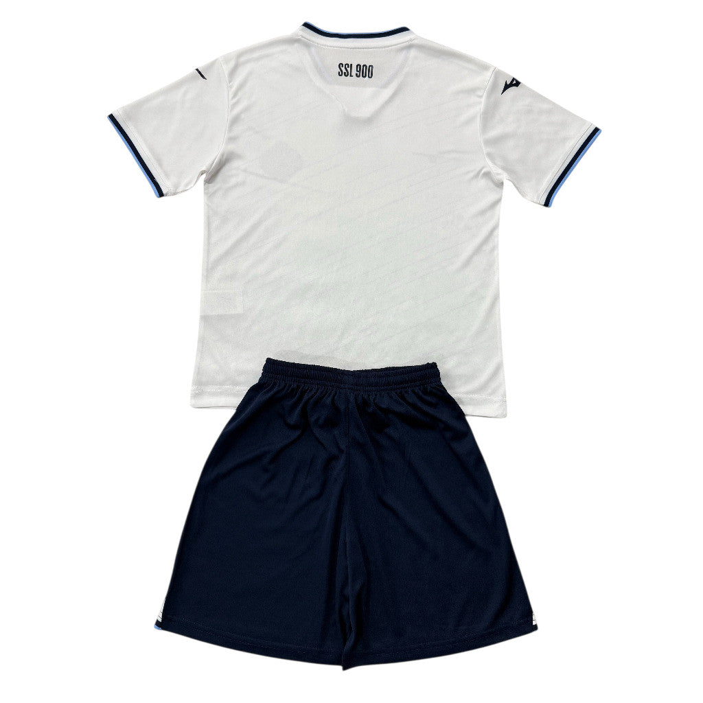 Lazio 26/27 White/Blue Pinstripe Away Kids Jersey Set