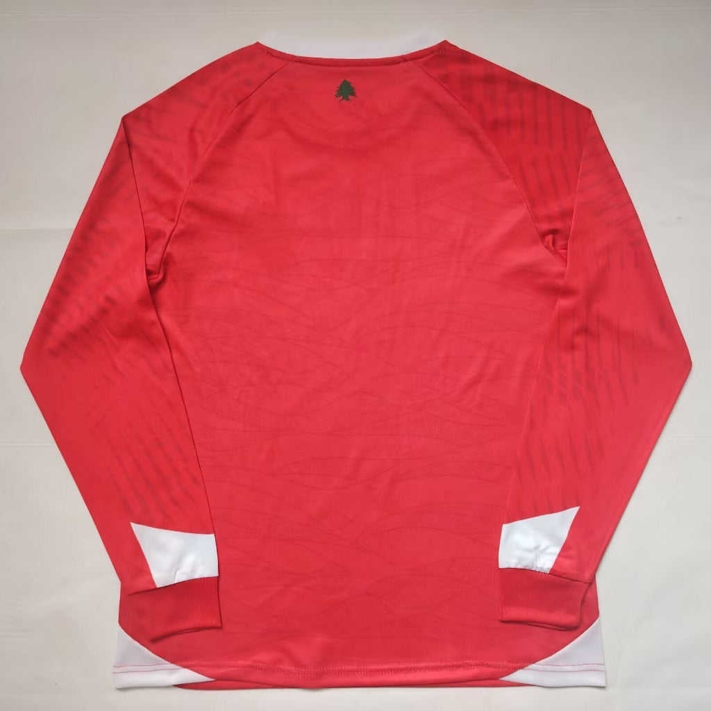 Lebanon 2026 Red/White Home Long Sleeve Jersey