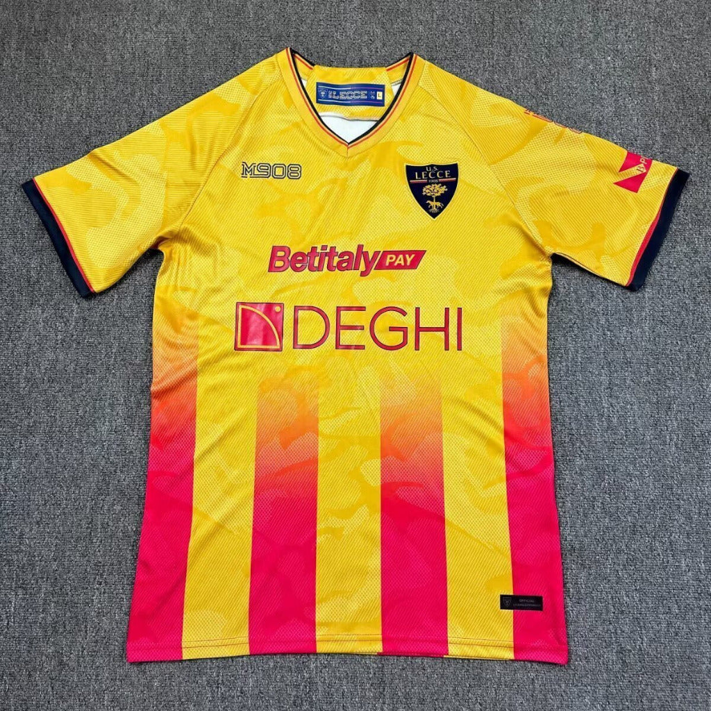 Lecce 25/26 Yellow/Red Home Jersey