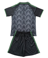 Lecce 26/27 Black/Green Stripes Away Kids Jersey Set