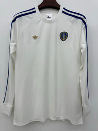 Leeds United 2020/21 Retro White/Navy Home Long Sleeve Jersey