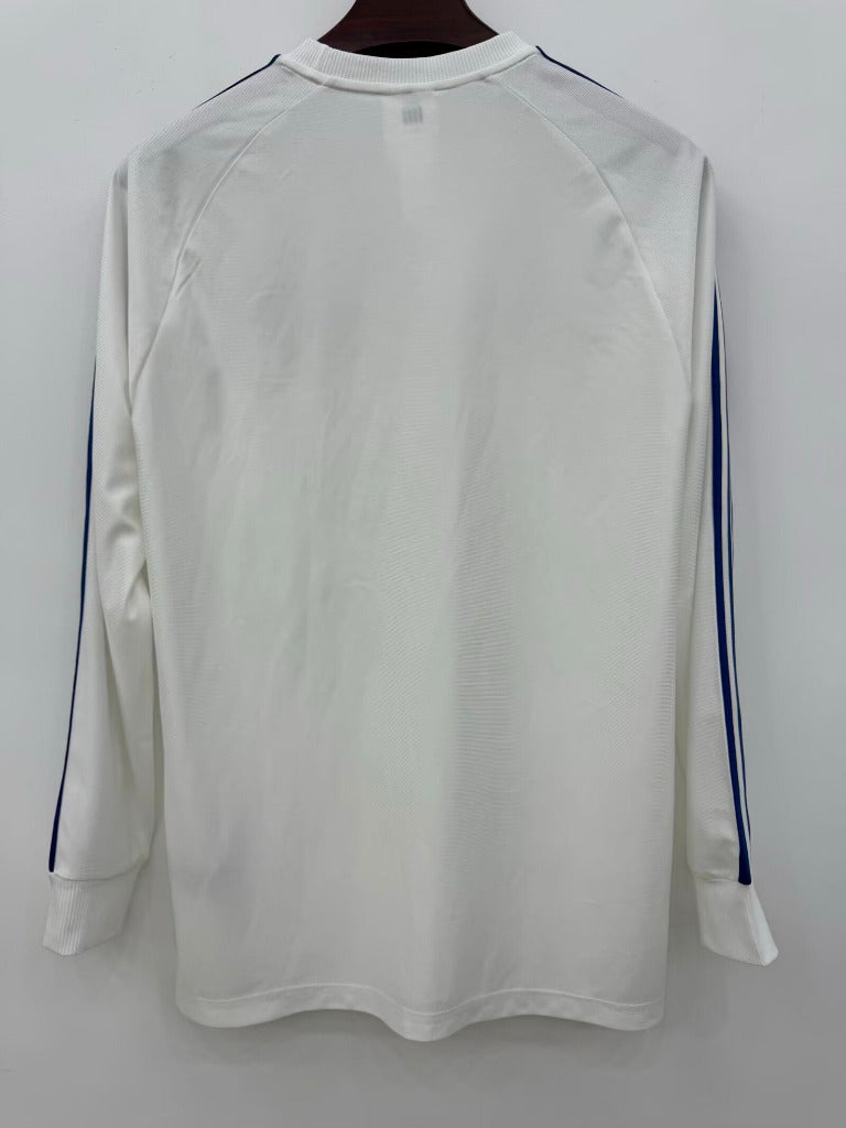 Leeds United 2020/21 Retro White/Navy Home Long Sleeve Jersey
