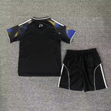 Leeds United 25/26 Black/Blue Third Away Kids Jersey Set