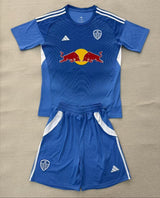 Leeds United 25/26 Blue Goalkeeper Kids Jersey Set