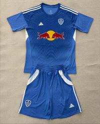 Leeds United 25/26 Blue Goalkeeper Kids Jersey Set