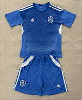 Leeds United 25/26 Blue Goalkeeper Kids Jersey Set